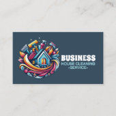 Carte De Visite Professional House Cleaning Service Housekeeping (Devant)
