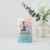 Carte De Visite Professional House Cleaning Service Housekeeping (Debout devant)