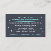 Carte De Visite Professional House Cleaning Services Business Card (Dos)