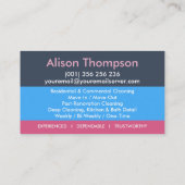 Carte De Visite Professional House Cleaning Services Business Card (Dos)