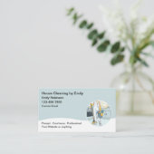 Carte De Visite Professional House Cleaning Services Modern (Debout devant)