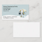 Carte De Visite Professional House Cleaning Services Modern (Devant / Derrière)