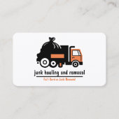 Carte De Visite Professional Junk Hauling Trash Removal  (Devant)