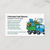 Carte De Visite Professional Junk Removal & Hauling Services (Devant)