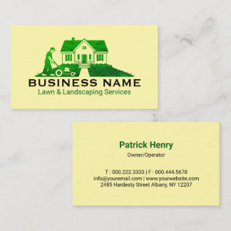 Carte De Visite Professional Landscaping Green Home