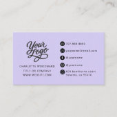 Carte De Visite Professional Lavendar Logo QR Code (Devant)