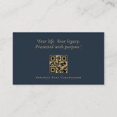 Carte De Visite Professional Law Firm Minimalist QR Code (Dos)