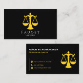 Carte De Visite Professional Law & Justice Business Card (Devant / Derrière)