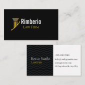 Carte De Visite Professional Law & Justice Business Card |  (Devant / Derrière)