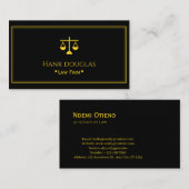 Carte De Visite Professional Law & Justice Business Card (Devant / Derrière)
