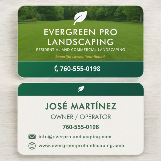 Carte De Visite Professional Lawn Care Landscaping