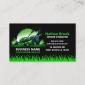 Carte De Visite Professional Lawn Care Landscaping Green Black (Devant)