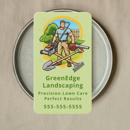 Carte De Visite Professional Lawn Care Landscaping Groundskeeping