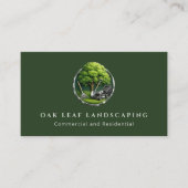 Carte De Visite Professional Lawn Care Landscaping Service QR Code (Devant)