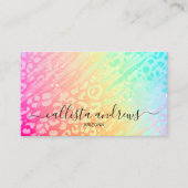 Carte De Visite Professional Leopard Glitter Add Your Name (Devant)