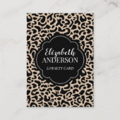 Carte De Visite Professional Leopard Print Hair Stylist Loyalty (Devant)