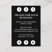 Carte De Visite Professional Leopard Print Hair Stylist Loyalty (Dos)