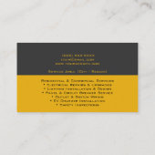 Carte De Visite Professional Licensed Electrician Electrical Work (Dos)