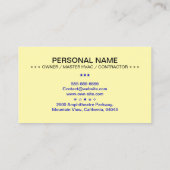 Carte De Visite Professional LOGO Heating Air Conditioning | HVAC (Dos)