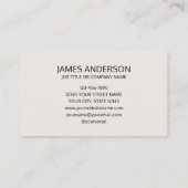 Carte De Visite Professional Logo Minimalist Off-White (Dos)