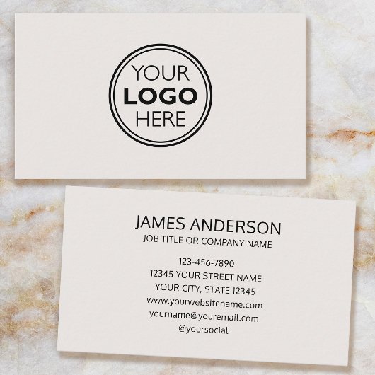 Carte De Visite Professional Logo Minimalist Off-White