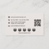 Carte De Visite Professional Logo Photo Social Media QR Code (Dos)