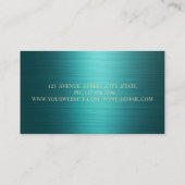 Carte De Visite Professional Maid Cleaning House Green Metallic (Dos)