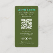 Carte De Visite Professional Maid House Cleaning Housekeeping (Dos)