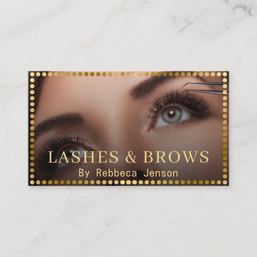 Carte De Visite Professional Makeup Artist Eyelash & Brow QR CODE  (Devant)