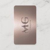 Carte De Visite Professional Marketing Faux Copper Bronze Rosegold (Devant)