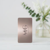 Carte De Visite Professional Marketing Faux Copper Bronze Rosegold (Debout devant)