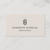 Carte De Visite Professional Marketing Initials Monogram Logo  (Devant)
