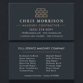 Carte De Visite Professional Masonry Bricklayer Brick