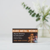 Carte De Visite Professional Metal Welding Fabrication Contractor (Debout devant)