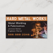 Carte De Visite Professional Metal Welding Fabrication Contractor (Devant)