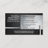 Carte De Visite Professional Metal Works - Metal Fabrication (Dos)