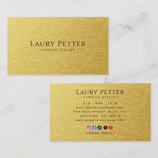 Carte De Visite Professional metallic look (Devant / Derrière)