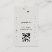 Carte De Visite Professional Minimal Elegant Modern Photo QR Code (Dos)
