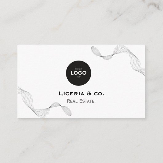 Carte De Visite professional Minimalist business custom card (Dos)