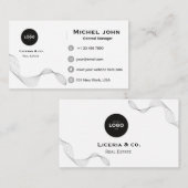 Carte De Visite professional Minimalist business custom card (Devant / Derrière)