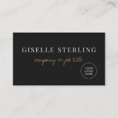 Carte De Visite Professional Minimalist Company Logo QR Code (Devant)