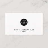 Carte De Visite Professional minimalist company logo QR code white (Dos)