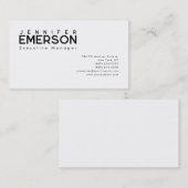 Carte De Visite Professional minimalist modern plain (Devant / Derrière)