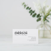Carte De Visite Professional minimalist modern plain (Debout devant)