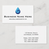 Carte De Visite Professional Minimalist Plumber Business Card (Devant / Derrière)