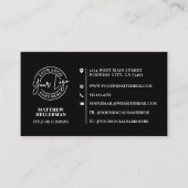 Carte De Visite Professional Minimalist QR Code Logo Black (Devant)