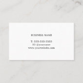 Carte De Visite Professional Minimalist Texture Blue Consultant (Dos)