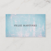 Carte De Visite Professional Minimalist Texture Blue Consultant (Devant)