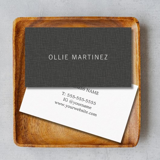 Carte De Visite Professional Minimalist Texture Conseillère Brown