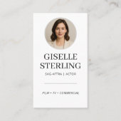 Carte De Visite Professional Model Actor Photo Black White (Devant)